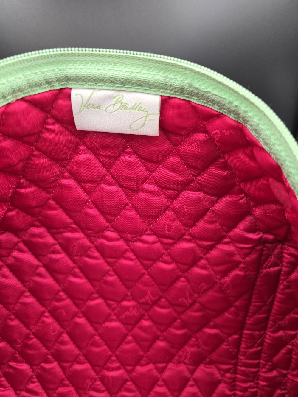 Vera Bradley Quilted Paisley Duffel in Mint Green and Pink - Picture 12 of 16